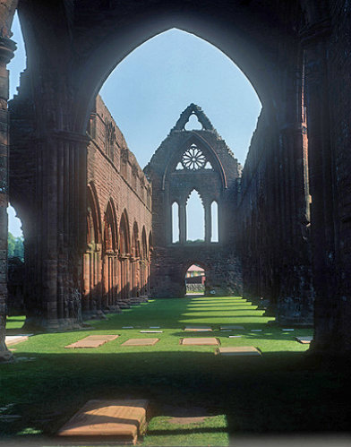 New Abbey, Kircudbrightshire, Sweetheart Abbey, Church of ruined Cistercian Monastery founded 1273